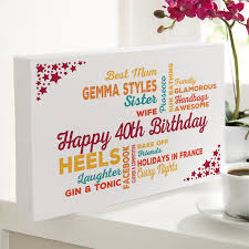 If you're looking for 40th birthday gift ideas that combines their love of great wine and food, then you've come to the right place. Personalised 40th Birthday Presents For Her Chatterbox Walls