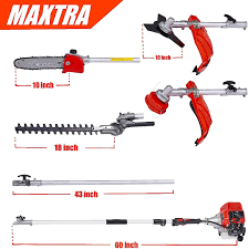 When you consider sun joe pole saw parts and extension in an inexpensive range, you will realize unlike other sun joe saw, this swj803e model is powered electrically. Buy Maxtra 5 In 1 Gas Pole Saw 42 7cc 2 Cycle Reach To 16ft Cordless String Trimmer With Weed Wacker Hedge Trimmer Brush Cutter Multi Functional Trimming Tools Online In Indonesia B07nypnz5k