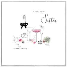 Sisters make the best friends. Sister Card Large Blank Silver Foil Champagne Flowers Very Special Sister Hand Finished Gems Cinnamon Aitch 4 95 Cinnamon Aitch Cards Cards By Brand Antique Rose Gifts
