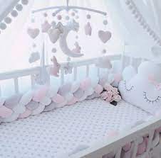 Braid Bumper Set Baby Cot Bumper60120cm Cot 70140cm Cot Etsy Baby Cot Bedding Baby Girl Room Nursery Baby Room