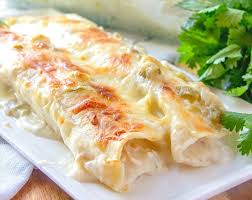Creamy White Chicken Enchiladas Recipe Recipes White Chicken Enchiladas Mexican Food Recipes
