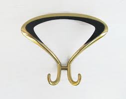 One Coat Hook Wall Hook Art Deco Hook Towels Hook Hardware Etsy Brass Coat Hooks Brass Wall Hook Towel Hooks