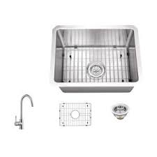 Uk's best range of undermount kitchen sinks. Kraus Standart Pro 16 Gauge Stainless Steel 17 In Undermount Bar Sink Khu101 17 The Home Depot