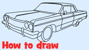 Intro vista 1962 chevrolet bel air sport coupe drawing How To Draw A Car Chevrolet Impala Lowrider 1964 Youtube