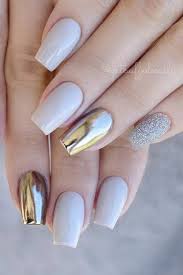 Marble indigo nails with silver a stylish nails set. 23 Charming Silver Nails Designs To Try In 2021