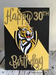 All our trading cards are 'packet fresh' and in pristine condition and are or course covered by our 100% satisfaction guarantee. 30th Birthday Card For An Afl Richmond Tigers Fan Birthday Cards For Men Handmade Cards Ideas Creative 30th Birthday Cards