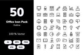 Download Office Or Business Outline Graphic By Icon Stale Creative Fabrica PSD Mockup Templates