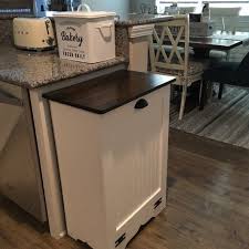 Wood Trash Can Wood Trash Bin Tilt Out Door Trash Can Farmhouse Wood Trash Bin Bead Board Framed Door Kitchen Trash Cans Wood Trash Can Hidden Trash Can Kitchen