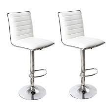 Adeco Ch0029 White Barstool Faux Leather Upholstery Set Of 2 Chairs Home Decor Adeco Http Www Amazon Adjustable Bar Stools Swivel Bar Stools Bar Stools