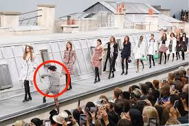 If only (supermodel) looks could kill. Culture French Youtuber Marie S Infiltre Crashes Chanel Paris Runway Show Marie S Infiltre