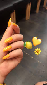 Bright yellow acrylic nails with fun daisy print. Yellow Nails Acrylic Nail Inspo Acrylic Nails And Aesthetic Image 6135253 On Favim Com