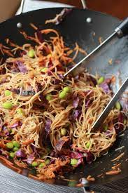 Stir Fried Veggie Pad Thai With Peanut Sauce Veggie Pad Thai Cooking Recipes Recipes