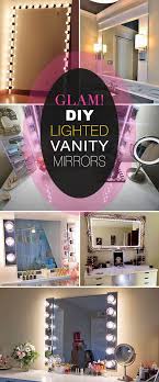 The last project of my bathroom remodel was to cover the outdated vanity lighting fixture, i'll show you how i did it plus you get a tour of the finished bat. Glam Diy Light Up Vanity Mirror Projects Ohmeohmy Blog