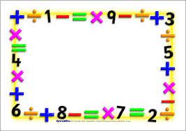 Maths Themed A4 Page Borders Landscape Sb1222 Sparklebox Page Borders Page Borders Design Math Border