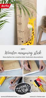 Bunter sand zeigt die aktuelle körpergröße − so tipp: D C Home Diy Messlatte Aus Holz Fur Kinder