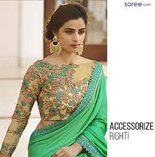 10 Ways Slim And Skinny Women Can Wear And Style Plain Sarees Saree Com By Asopalav Blouse Designs Blouse Design Models Indian Designer Wear