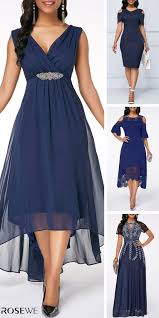 You Ll Be Admired As Soon As You Set Foot In The Wedding Formal Party Wearing The Blue Chiffon Dress Navy Blue Dress I 2020 Elbise Dugun Elbise Modelleri Elbiseler