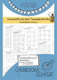 ✓als pdf/word ✓mit lösung zahlenraum bis 1000, tausendertafel, tausenderstreifen, tausenderfeld, zahlenstrahl. Ausschnitte Aus Dem Tausenderstreifen Klasse 3 Unterrichtsmaterial Im Fach Mathematik Tausendertafel Erste Klasse Mathematik