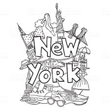 Videos for kids.#spiderman #spidermancoloringpages #coloringbook Hand Drawn Vector Illustration With Symbols Of New York City Statue New York Drawing Coloring Books City Drawing