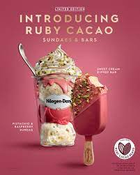 Real cream, milk, eggs and sugar. Tckled Pink About Haagen Dazs Limited Edition Ruby Cacao Collection