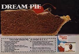 My sister made this a while back, and i'm so glad she did! Soft Water Dream Pie Recipe Chocolate Pie With Pudding Retro Desserts