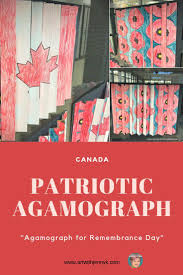Patriotic Agamographs For America And Canada My Very Popular Patriotic Agamographs Are Fun And Unique Activiti Agamograph Patriotic Activities Remembrance Day