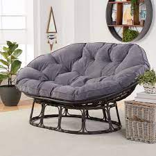 better homes gardens papasan bench with cushion charcoal gray walmart com comfy chairs papasan home