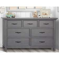 Songmics rustic drawer dresser, wide storage dresser with 6 fabric drawers, industrial closet storage drawers with metal frame, wooden top and front. Evolur Belmar 7 Drawer Double Dresser In Rustic Gray Nebraska Furniture Mart