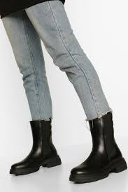 Chelsea boots were originally designed for queen victoria to use when horseback riding. Calf High Chunky Chelsea Boot Boohoo
