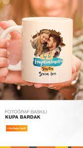 Sevgililer Gunune Ozel Fotograf Baskili Kupa Bardak Hediye Sepeti Kupalar Bardak Fotograf