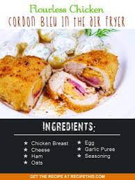 Air Fryer Chicken Cordon Bleu Recipe Recipes Chicken Cordon Bleu Air Frier Recipes