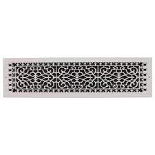 It's difficult to find beautiful vent covers in lowe's and home depot, so we searched wayfair and of course found the perfect ones! Smi Ventilation Products Victorian Base Board 28 In X 6 In Opening 8 In X 30 In Overall Size Polymer Decorative Return Air Grille White Vbb628 The Home Depot