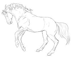 Animals, mammals, horses, equus caballus, rearing. Rearing Horse Line Art By Xxkincadesvanityxx On Deviantart Horse Coloring Pages Horse Coloring Books Line Art