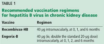 What Is The Hepatitis B Vaccination Regimen In Chronic