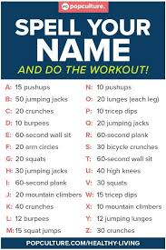 Spell Your Name Do The Workout Spell Your Name Workout Workout Names Spell Your Name