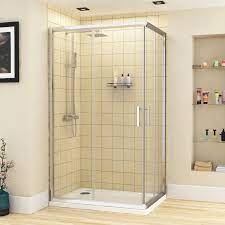 Plaza 1000 X 700mm Rectangular Corner Entry Shower Enclosure Sliding Door Shower Enclosure Double Sliding Doors Sliding Doors