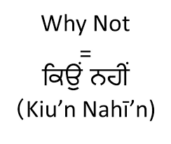How To Say Why Not In Punjabi English Vocabulary Words Learning Sayings English Vocabulary Words