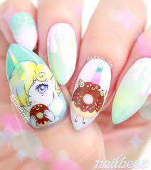 Beauty, cosmetic & personal care. Humanoid Unicorn Nail Art Nailbees