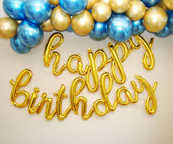happy birthday balloons banner script cursive gold letter balloon sign for birthda happy birthday balloon banner gold letter balloons happy birthday balloons