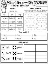 Vowel Teams Oi Oy Freebie An Interactive Working With Words Extravaganza Word Work Teaching Phonics Words