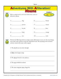 Alliteration And Nouns Figurative Language Worksheets Figurative Language Worksheet Language Worksheets Alliteration