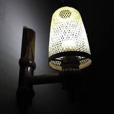Wadah lampu hias anyaman : Kap Lampu Bambu Kap Lampu Hias Dinding Anyaman Bambu Shopee Indonesia