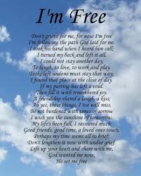 I M Free Memorial Poem Birthday Mothers Day Funeral Christmas Gift Present Grieving Quotes Funeral Poems Remembrance Poems