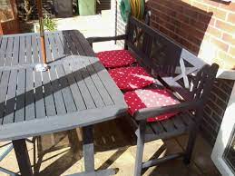 Look What I Did This Weekend Painted Outdoor Furniture Alcove Ideas Living Room Painted Garden Furniture