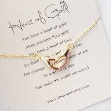 Gift For Mom Gift For Teacher Gold Heart Hands Necklace Etsy Inspirational Necklace Heart Of Gold Quotes Hand Necklace