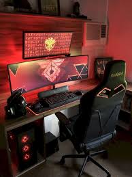 Furniture with added functionality lets you take the gaming to the next level. 60 Magical Diy Computer Desk Gaming Design Ideas And Decor 22 Artmyideas Computer Gaming Room Gaming Computer Desk Custom Computer Desk