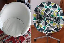 Reupholster a tub chair using this tutorial from 'jaime costiglio via 'remodelaholic'. New Cover For Old Ikea Skruvsta Chair Ikea Hackers