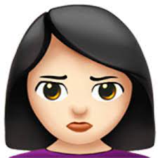 Person With Pouting Face 1 Woman Emojis Png Desenhos