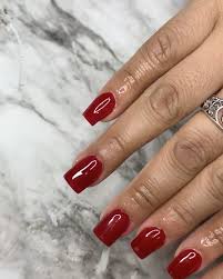 All of the nails are glossy dark crimson without one. Updated 30 Bold Red Acrylic Nails For 2020 August 2020