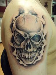 Skull Tattoo By Crowcnil On Deviantart Skull Tattoo Design Mens Shoulder Tattoo Tattoo Designs Men